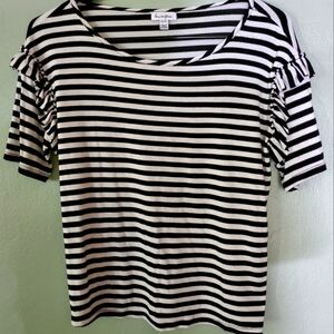 Black and White Striped Tee